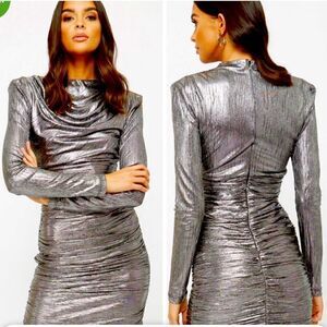 Dresses | Womens 4th & Reckless Silver Dress – Houston Size XS NWOT